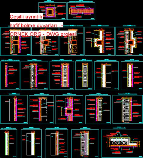 Proje Sitesi Detay Asma Tavan Autocad Projesi