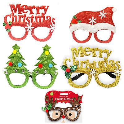 Christmas Novelty Glasses Xmas Festive Specs Accessory Party Adult