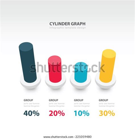 Cylinder Infographic D Graph Template Stock Vector Royalty Free