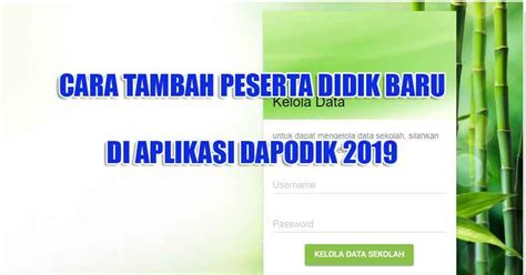 Inilah Cara Gampang Tambah Peserta Didik Baru Pada Aplikasi Dapodik