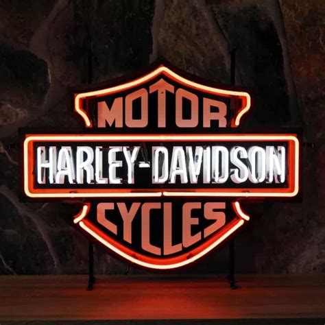 Enseigne Néon Lumineuse Décoration Américaine Harley Davidson Motor