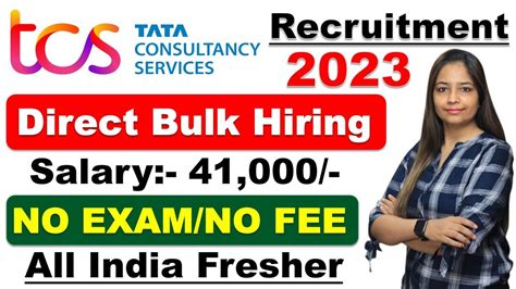 TCS Recruitment 2023 Job For Freshers TCS Mega Hiring 2023 24 TCS Off