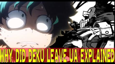 My Hero Academia Why Did Deku Leave Ua Explained Youtube