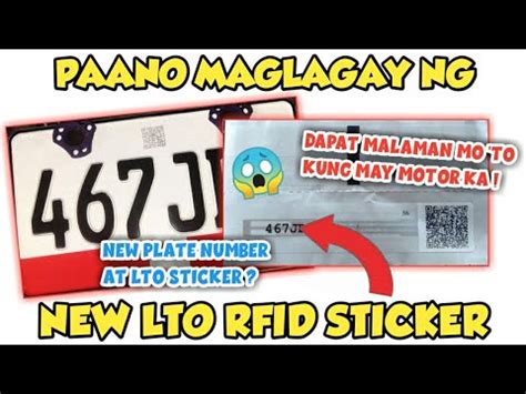 Paano Ang Tamang Paglagay Ng New Lto Rfid Sticker Sa Ating Mga