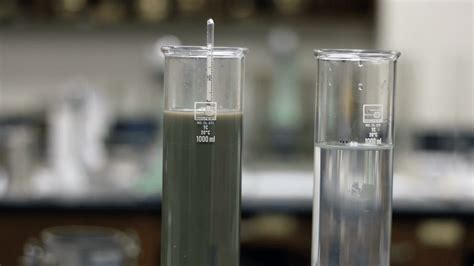 Sedimentation Cylinder And Control Cylinder During The Hydrometer