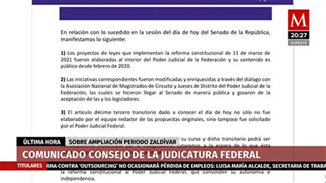 Comunicado Del Consejo De La Judicatura Federal Grupo Milenio