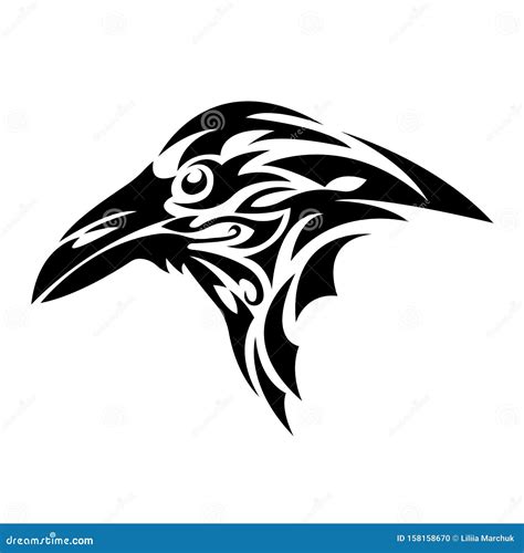 Raven Silhouette Vector Illustration | CartoonDealer.com #87932608