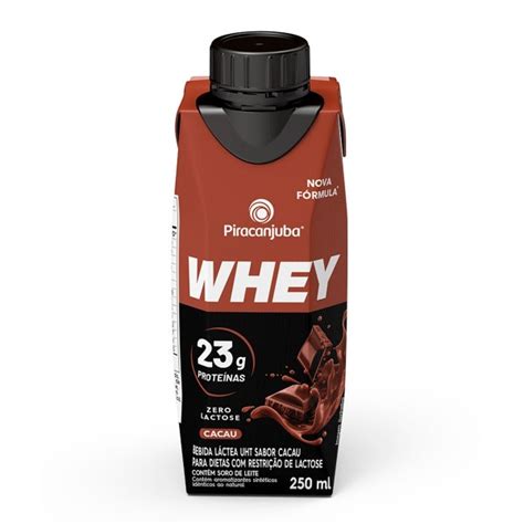 Piracanjuba Whey Zero Lactose Sabor Cacau 250ml Drogaria