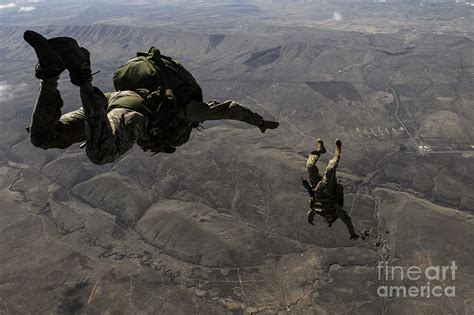 Us Army Soldiers Conduct A Halo Jump Photograph By Stocktrek Images