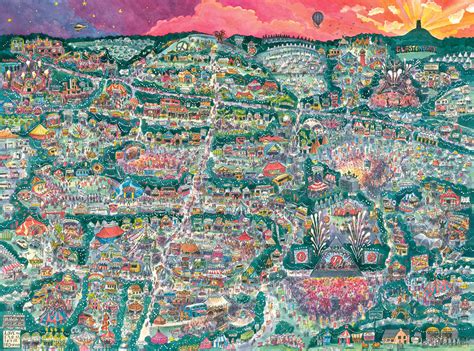 Brilliant illustrated map of Glastonbury Festival 2017 by Kate Chidley ...