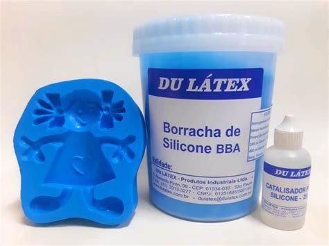 Borracha De Silicone Para Moldes E Formas Kg Cor Azul Bba