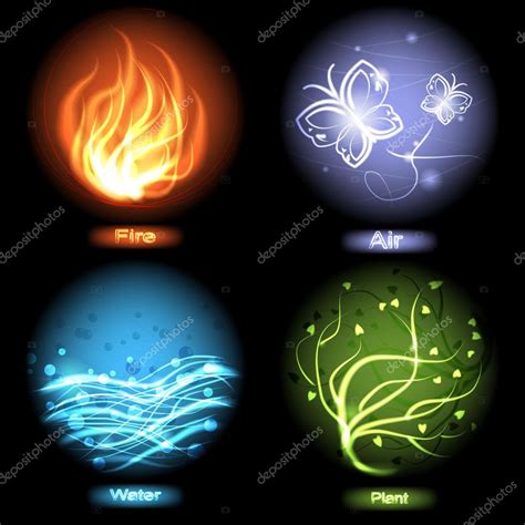 Four Elements Of Nature — Stock Vector © Huhli13 7009110