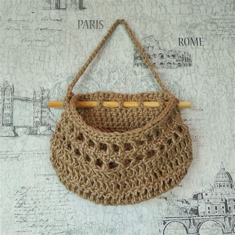 Crochet Basket Knit Or Crochet Double Crochet Crochet Hooks Jute