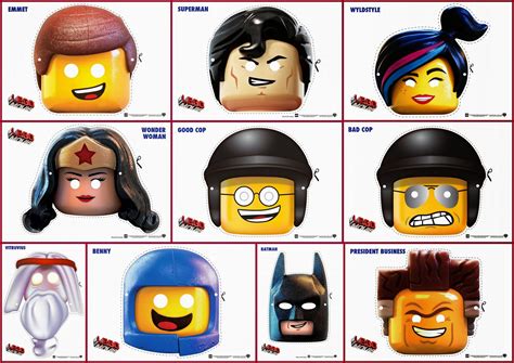 Lego Movie Free Printable Masks Oh My Fiesta In English