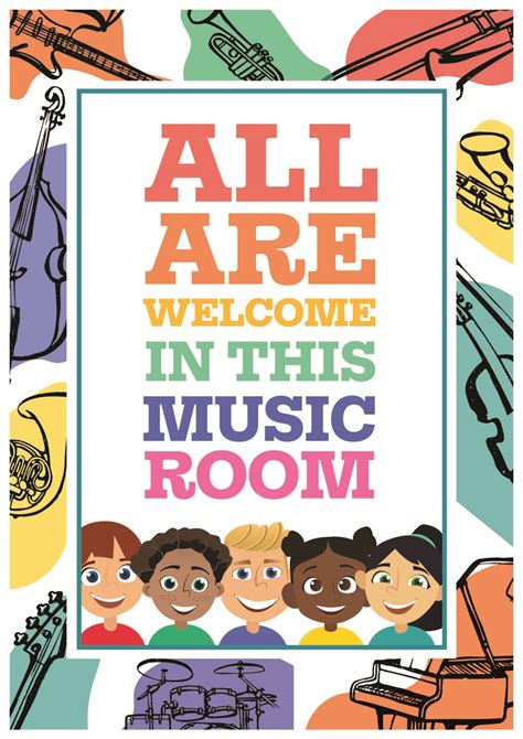 All Are Welcome in this Music Room Poster