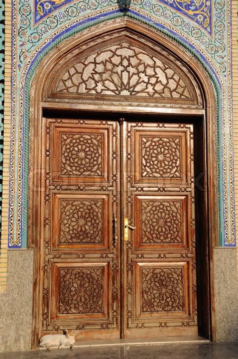 Door Of A Mosque In Dubai United Arab Emirates Stock Photo Colourbox