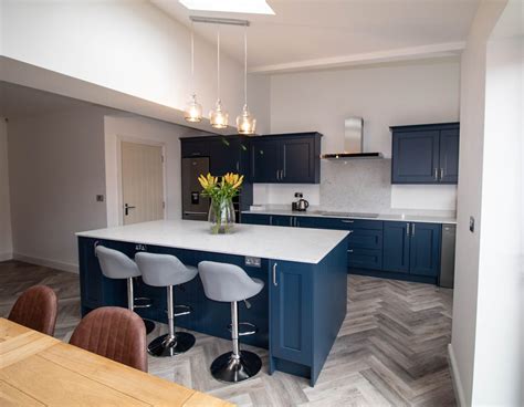 Prussian Blue Shaker Kitchen Coventry Noble Kitchens