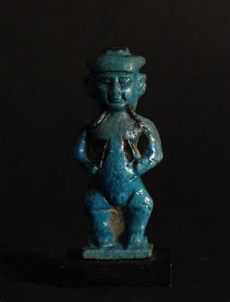 Egyptian Faience Pataikos Amulet Hixenbaugh Ancient Art