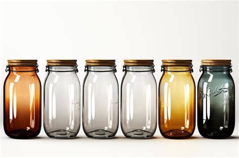 Premium AI Image Canning Jars On White Background