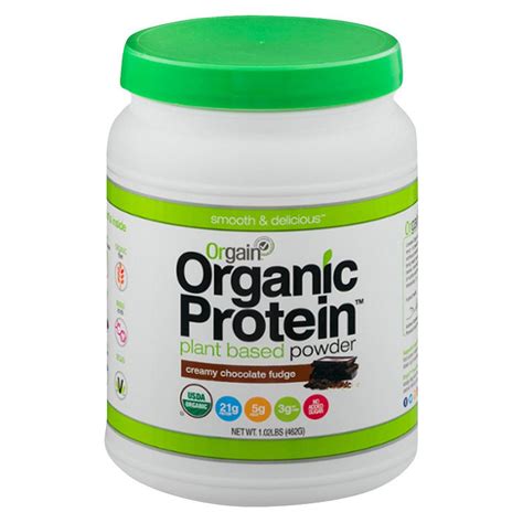 Orgain Organic Creamy Chocolate Fudge Plant Based Protein Powder 16