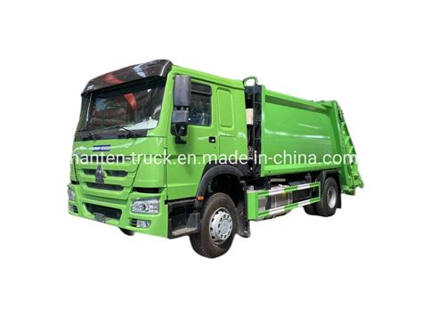 Sinotruk HOWO 14m3 12 Tons 290HP Rear Compactor Garbage Truck With