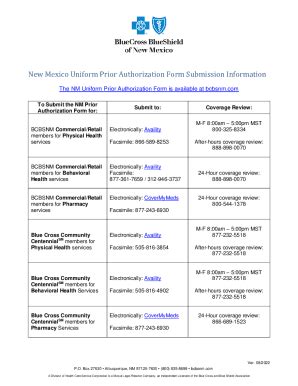 Fillable Online Uniform Prior Authorization Request Form Fax Email