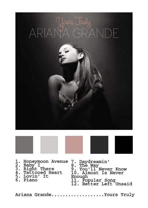 Ariana Grande Ariana Grande Album Cover Ariana Grande Tattoo Ariana