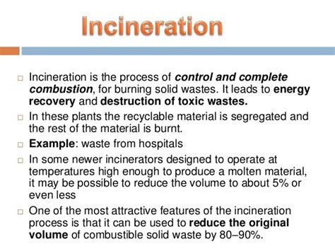 Incineration Method Of Solid Waste Disposal