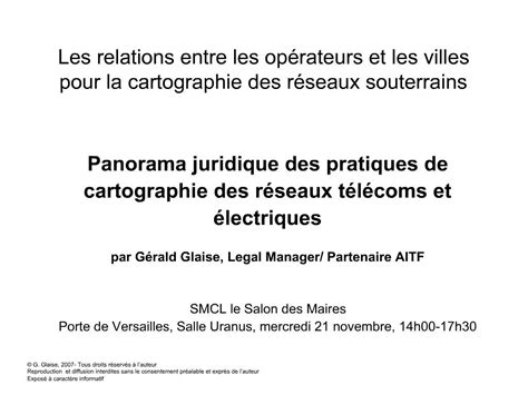 PPT Les Relations Entre Les Op Rateurs Et Les Villes Pour La