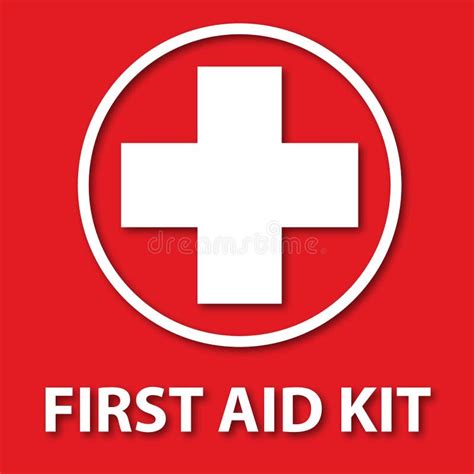 First Aid Kit Symbol Sticker Sign Isolated Vector Illustration Stock