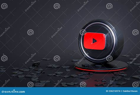 Youtube Sign Abstract Dark Realistic Iconic Background For Social