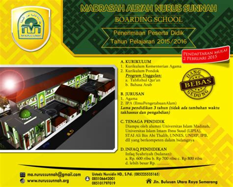 Brosur MA Yayasan Islam Nurus Sunnah Semarang