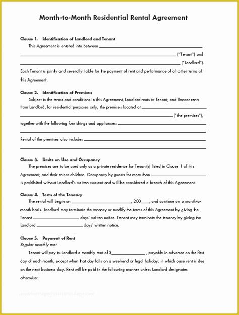 Missouri Residential Lease Agreement Template Download Printable Pdf