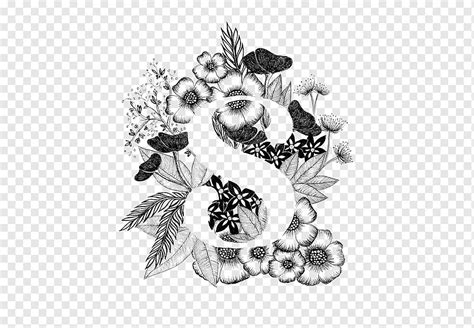 Flowers and letter s, creative, letter s, capital png | PNGWing