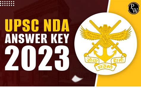 UPSC NDA Answer Key 2023 Out Check NDA 1 Answer Key Set Wise