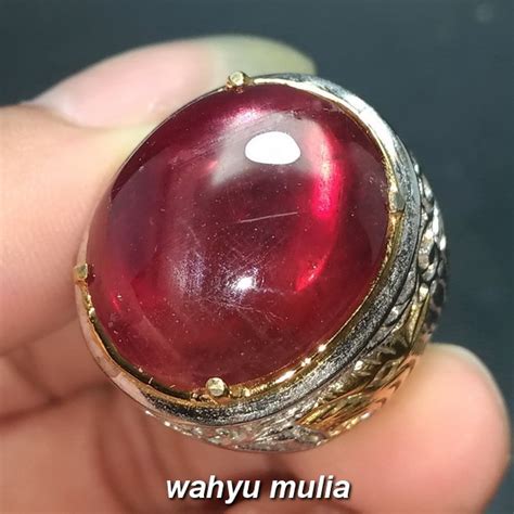 Cincin Batu Natural Star Ruby Merah Delima Asli Kode 906 Wahyu Mulia