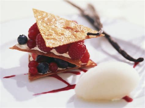 Mixed Berry Stacks With Champagne Sorbet Recipe Eat Smarter Usa