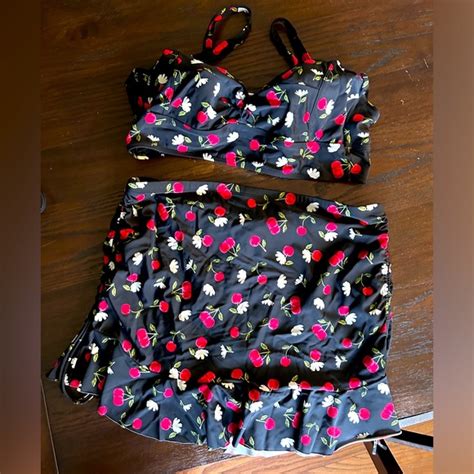 Torrid Swim Torrid Cherry Blossom Two Piece Bikini Swimming Suit Poshmark