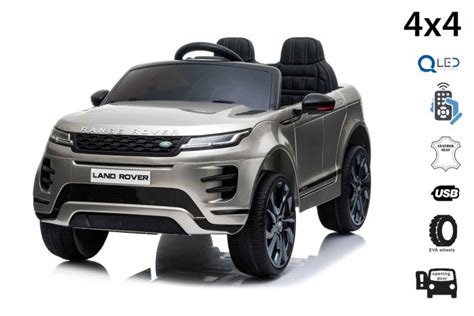 El Ctrico Ride On Range Rover Evoque Pintado De Gris Doble Asiento De