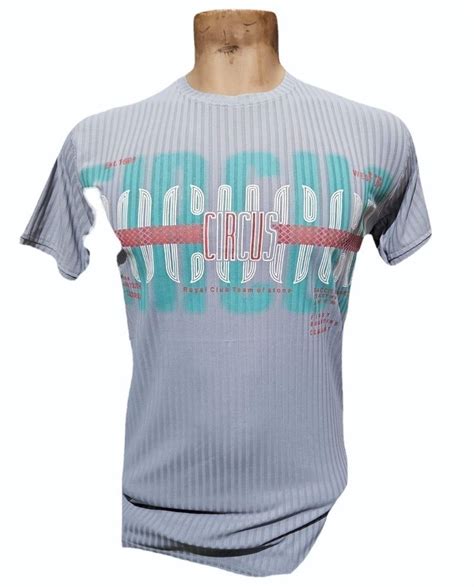 Men Grey Printed Cotton T Shirt Round Collar At Rs 200 In New Delhi