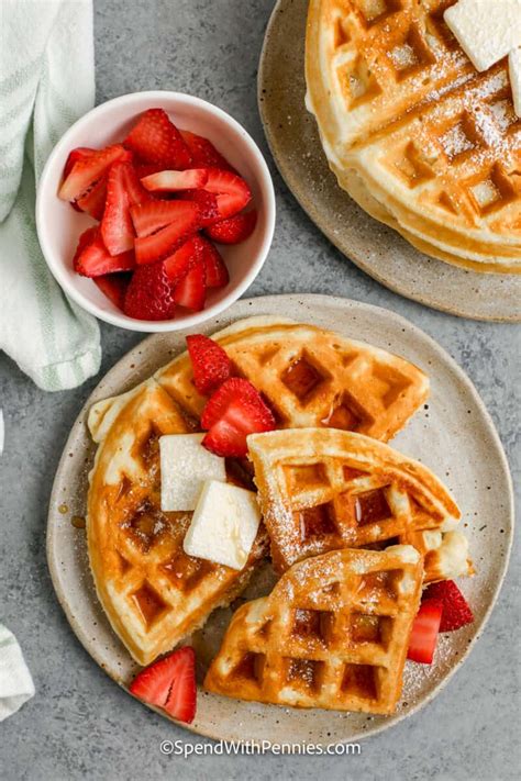 Homemade Belgian Waffles Spend With Pennies