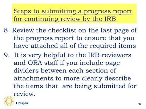 Submission Process To The Irb Part New And Continuing Reviews Ppt