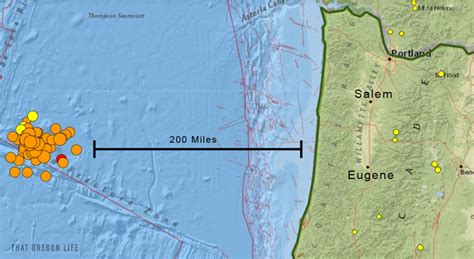 More Than 50 Earthquakes Strike Off Oregon Coast No Threat Of Tsunami