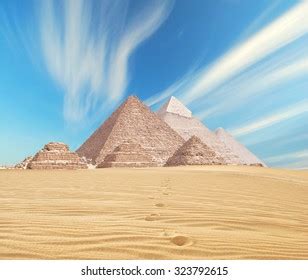 Bit Pixel Pyramids Egypt Desert Retro Stock Vector Royalty Free