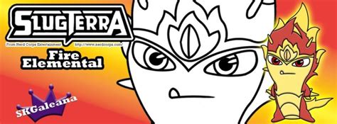 Fire Elemental Slug Coloring Page From Slugterra Skgaleana