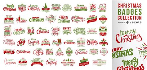 Huge Collection Of Christmas Badges Vector Download