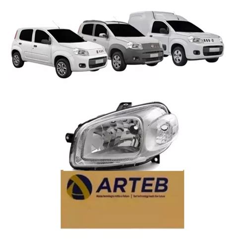 Farol Fiat Uno Way Vivace A Arteb Original Parcelamento Sem