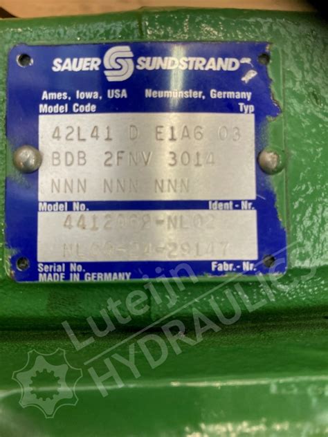 Sauer Danfoss 42L41 D E1A603 Luteijn Hydraulics B V