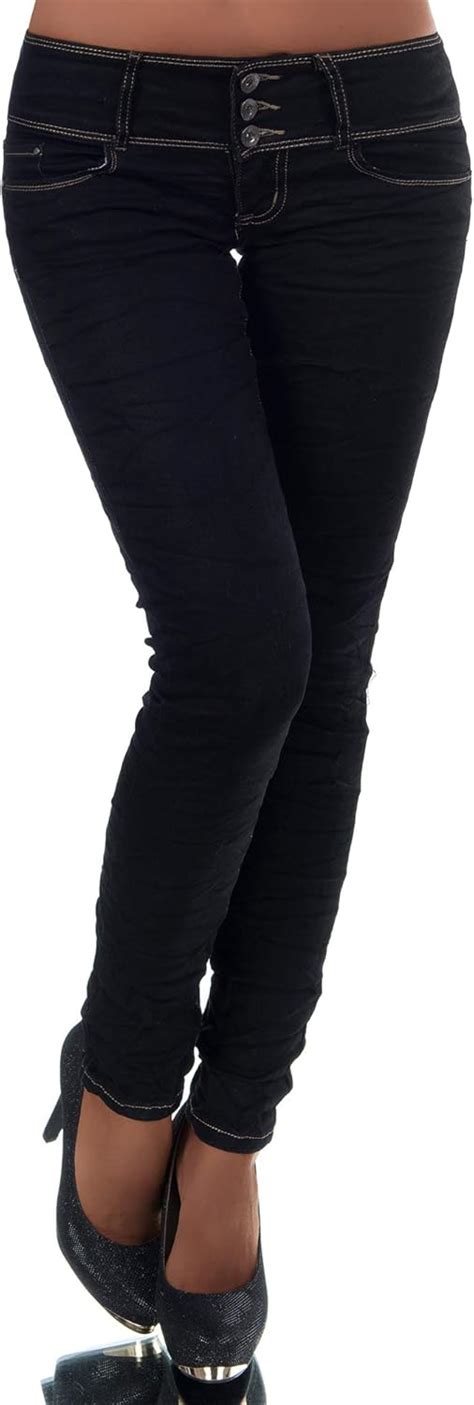 Diva Jeans N447 Damen Jeans Hose Hüfthose Damenjeans Hüftjeans