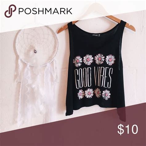 Good Vibes Crop Top Crop Tops Hippie Wear Tops